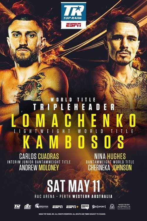 Vasyl Lomachenko vs. George Kambosos Jr.のポスター