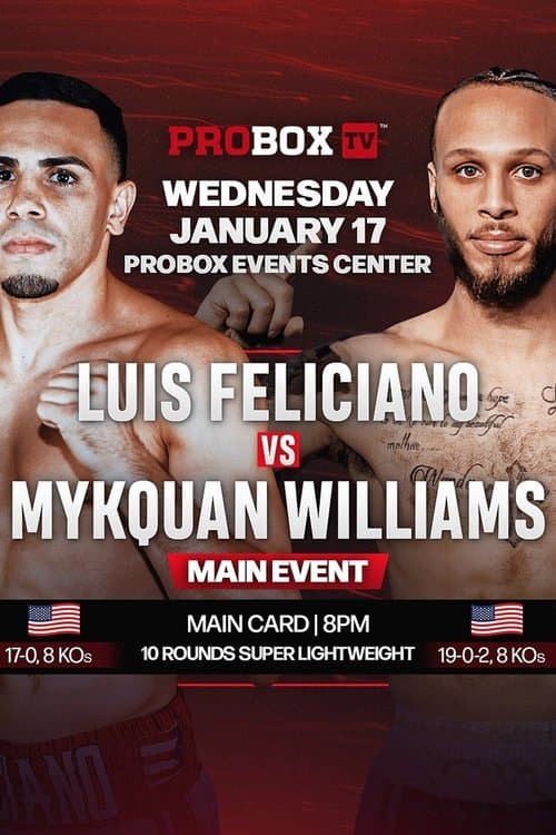 Luis Feliciano vs. Mykquan Williamsのポスター