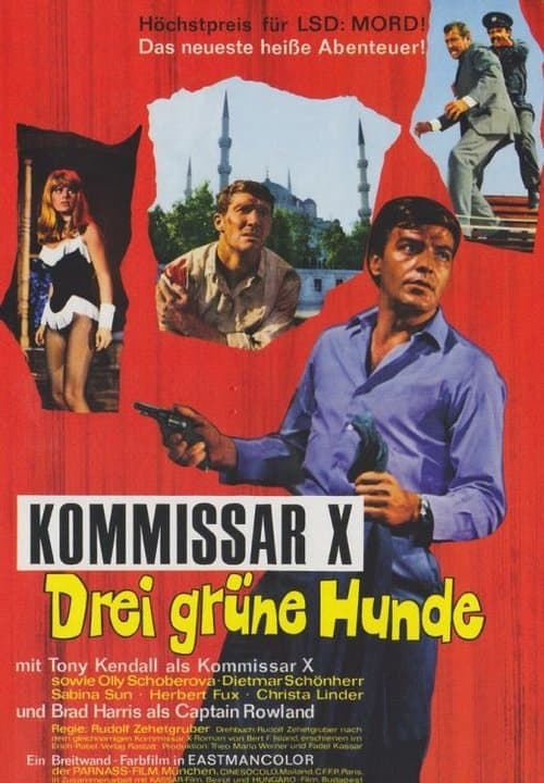 Kommissar X - Drei grüne Hundeのポスター