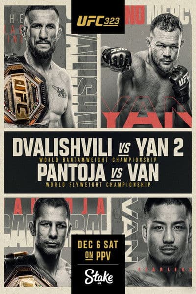 UFC 323: Dvalishvili vs. Yan 2のポスター