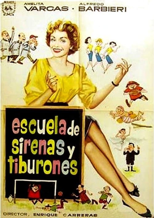 Escuela de sirenas y tiburonesのポスター