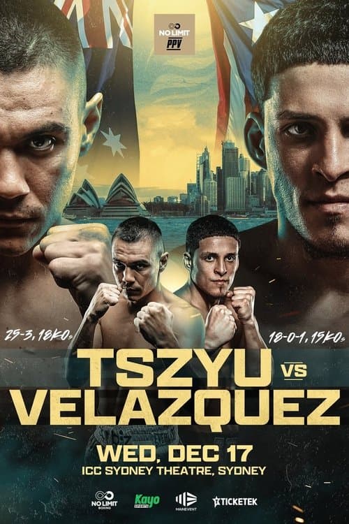 Tim Tszyu vs. Anthony Velazquezのポスター