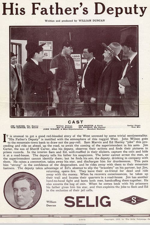 His Father's Deputyのポスター