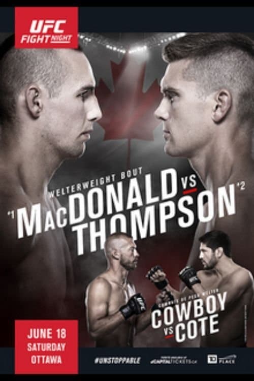 UFC Fight Night 89: MacDonald vs. Thompsonのポスター