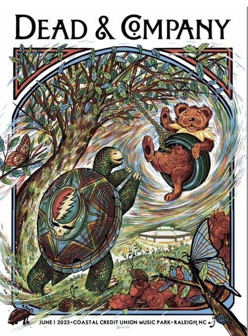 Dead & Company: 2023-06-01 Coastal Credit Union Music Park at Walnut Creek, Raleigh, NC, USAのポスター