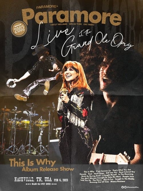 Paramore: Live at the Grand Ole Opryのポスター