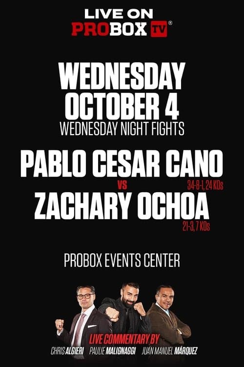 Pablo Cesar Cano vs. Zachary Ochoaのポスター