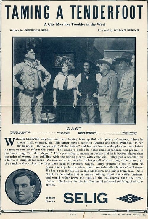 Taming a Tenderfootのポスター