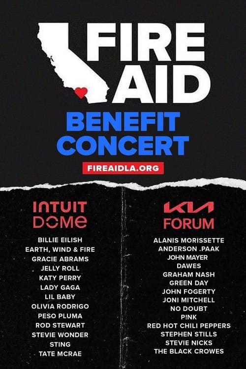 FireAid Benefit Concertのポスター