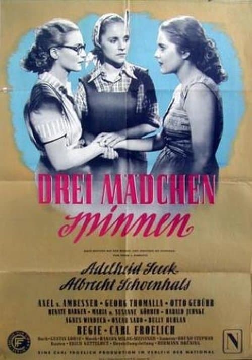 Drei Mädchen spinnenのポスター