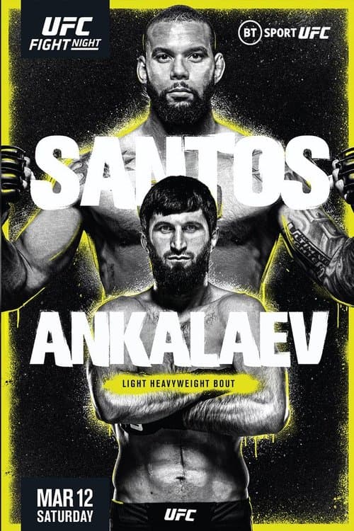 UFC Fight Night 203: Santos vs. Ankalaevのポスター