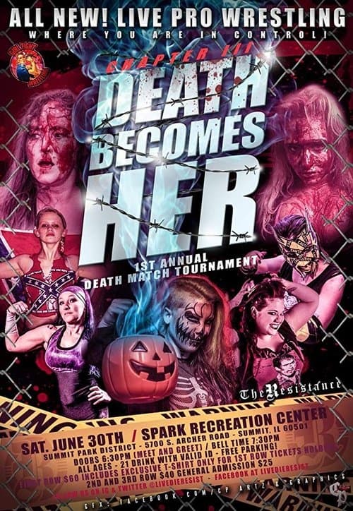 Resistance/Girl Fight Chapter III: Death Becomes Her Female Deathmatch Tournamentのポスター