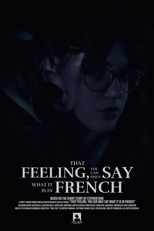 That Feeling, You Can Only Say What It Is In Frenchのポスター