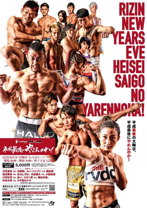 Cygames presents RIZIN 平成最後のやれんのか！のポスター