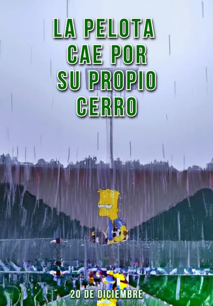 La pelota cae por su propio cerroのポスター