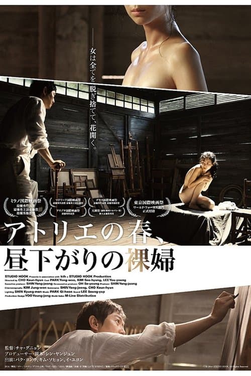 アトリエの春、昼下がりの裸婦のポスター