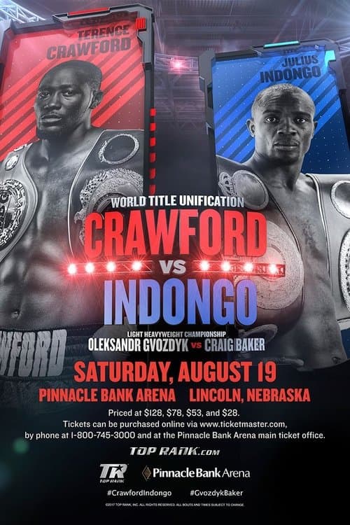 Terence Crawford vs. Julius Indongoのポスター