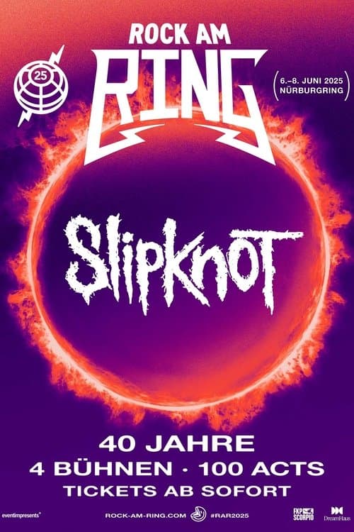 Slipknot - Live at Rock Am Ring 2025のポスター