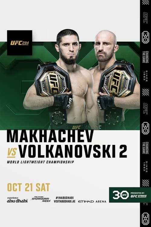 UFC 294: Makhachev vs. Volkanovski 2のポスター