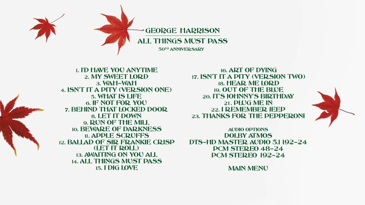 George Harrison–All Things Must Pass (50th Anniversary)の背景画像
