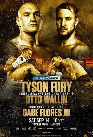 Tyson Fury vs. Otto Wallinのポスター