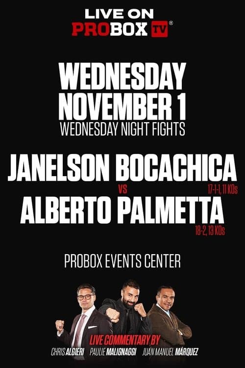 Janelson Bocachica vs. Alberto Palmettaのポスター