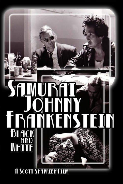 Samurai Johnny Frankenstein Black and Whiteのポスター
