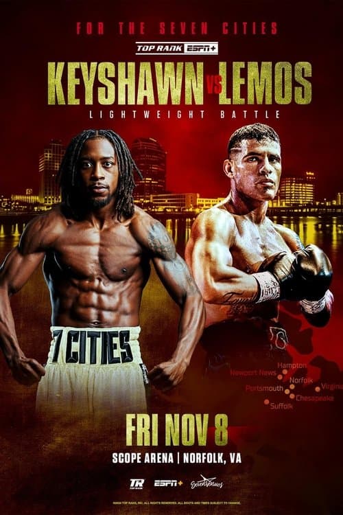 Keyshawn Davis vs. Gustavo Lemosのポスター