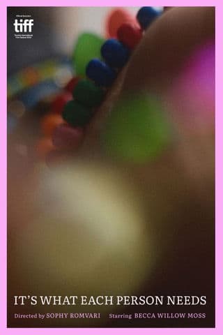 It's What Each Person Needsのポスター